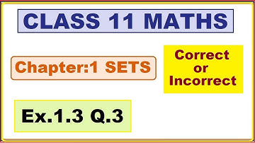 Ex.1.3, (Q.3 ) Chapter:1 Sets | Ncert Maths Class 11 | Cbse