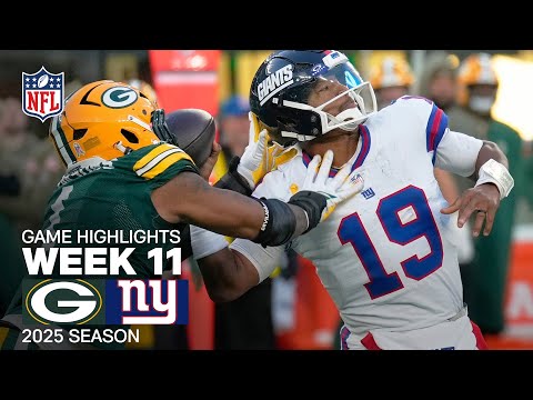 Green Bay Packers Vs New York Giants Game Highlights NFL 2025 Season Week 11
