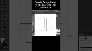 Swastik Design Using Rectangular Grid Tool in illustrator #shorts