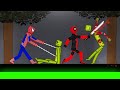 Spider-Man and Deadpool vs Melon Playground on Acid Sea in People Playground