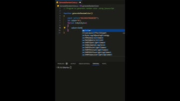 Generate Random Color in Javascript #python #youtubeshorts #javascript