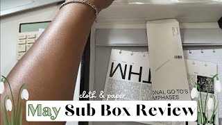 unboxing May's cloth & paper subscription box!