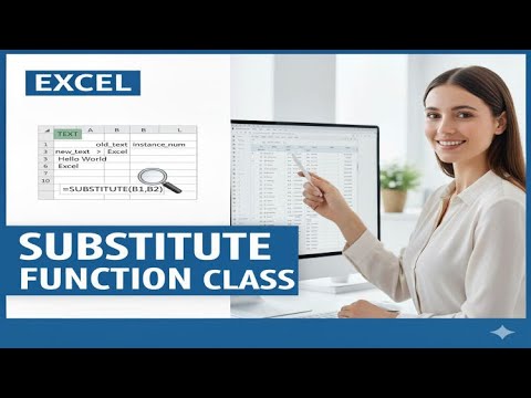 SUBSTITUTE Function in Excel | Replace Text Easily with Examples #Luminexskillforgeinstitute #excel