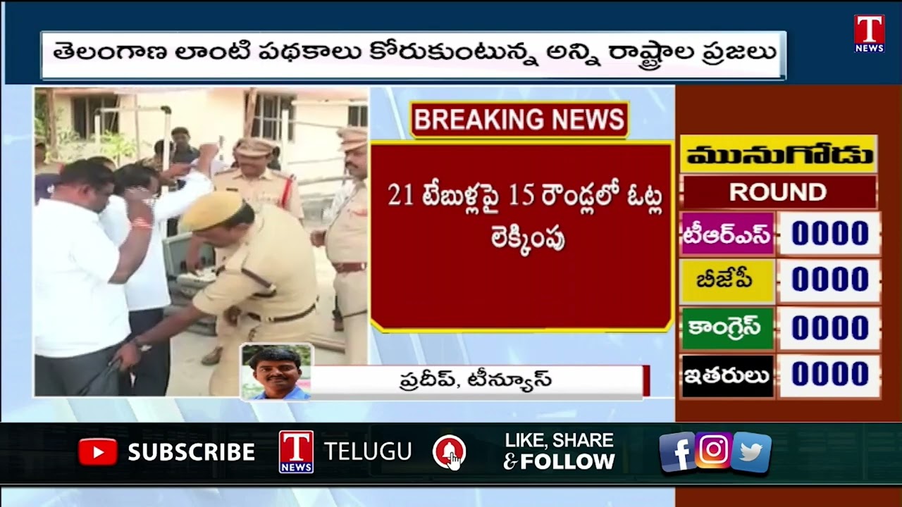 Munugode Bypoll Result : Postal Ballot Counting Started | T News