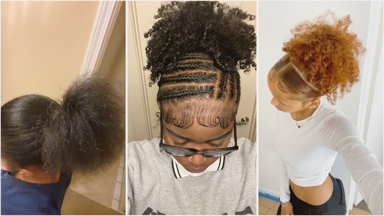 Natural hair inspo compilation #10klikes #hairstyles #viralvideo #fyp
