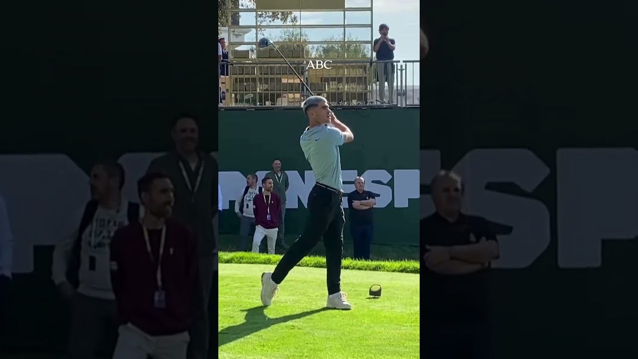 Carlos Alcaraz disfruta del golf en Madrid junto a Jon Rahm