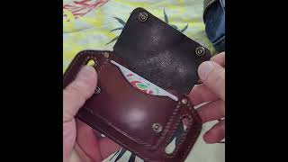 Italian leather belt wallet