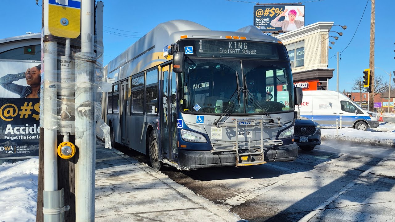 CNG Bus Ride! Hamilton Street Railway 2015 New Flyer XN60 #1427 on Route 1 King to Main oppositeKing