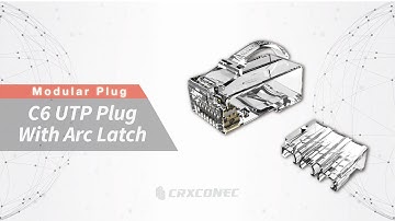 High Performance C6 UTP Snag-free Unshielded RJ45 Connector with Arc Latch for network cable