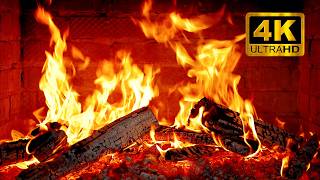 Cozy Fireplace 4K UHD 🔥 Crackling Fire &amp; Magical Glow for Sleep