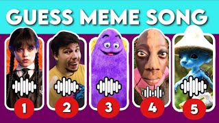 Guess Meme Song and Who's Singing | Tenge, the rock, skibidi, grimace, elsa, Wednesday, cosita