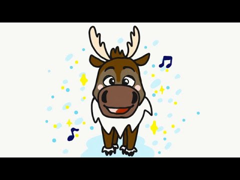 アナ雪のスヴェン Frozen Sven 簡単かわいいイラストレッスン51 家で一緒にやってみよう Youtube