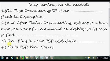 How to put gpSP (gba emulator) on PsP (no CFW needed) 2