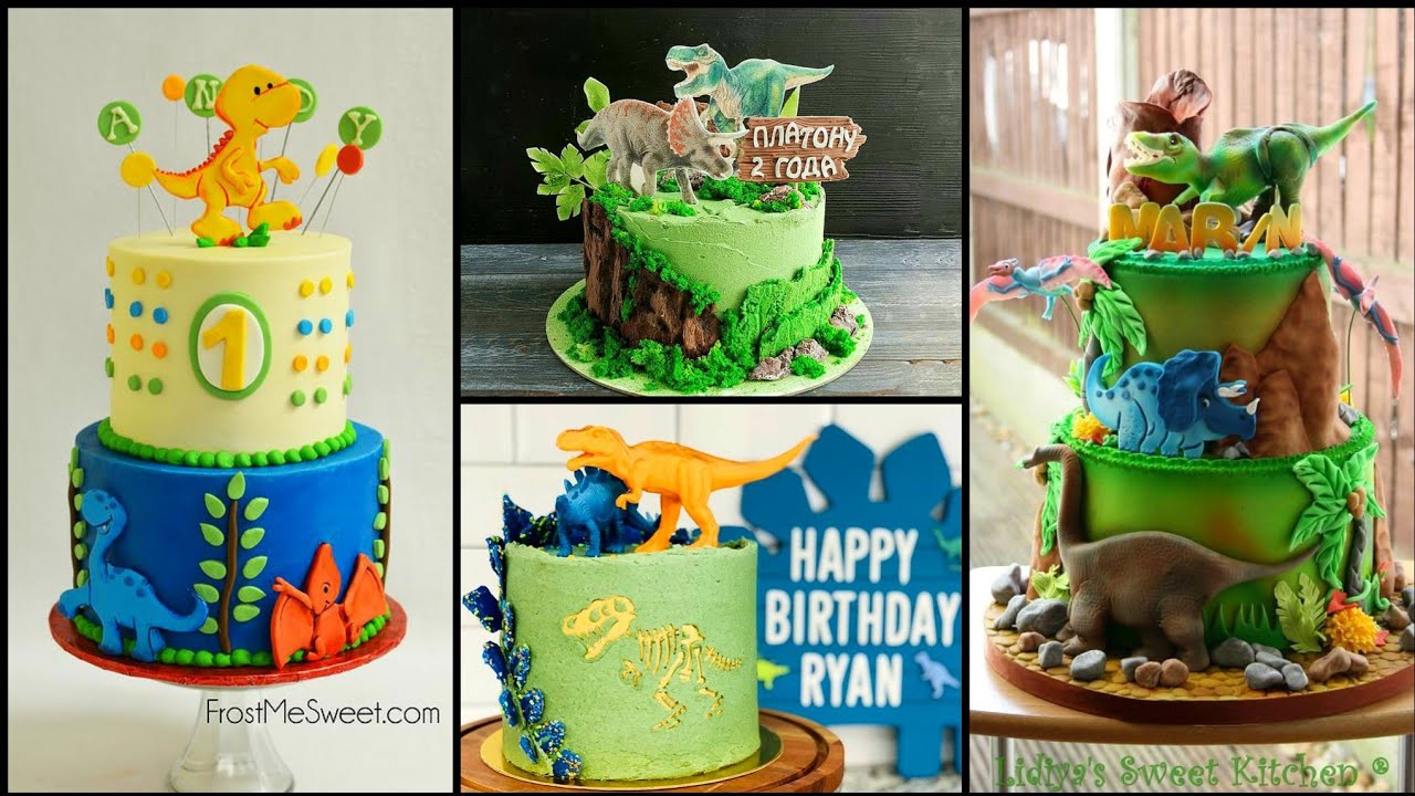 Top 50 dinosaur theme birthday cake ideas for baby boy 2021 - YouTube