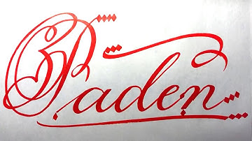 Paden Name Signature Calligraphy Status | How to Cursive write with cut Marker #paden @Paden