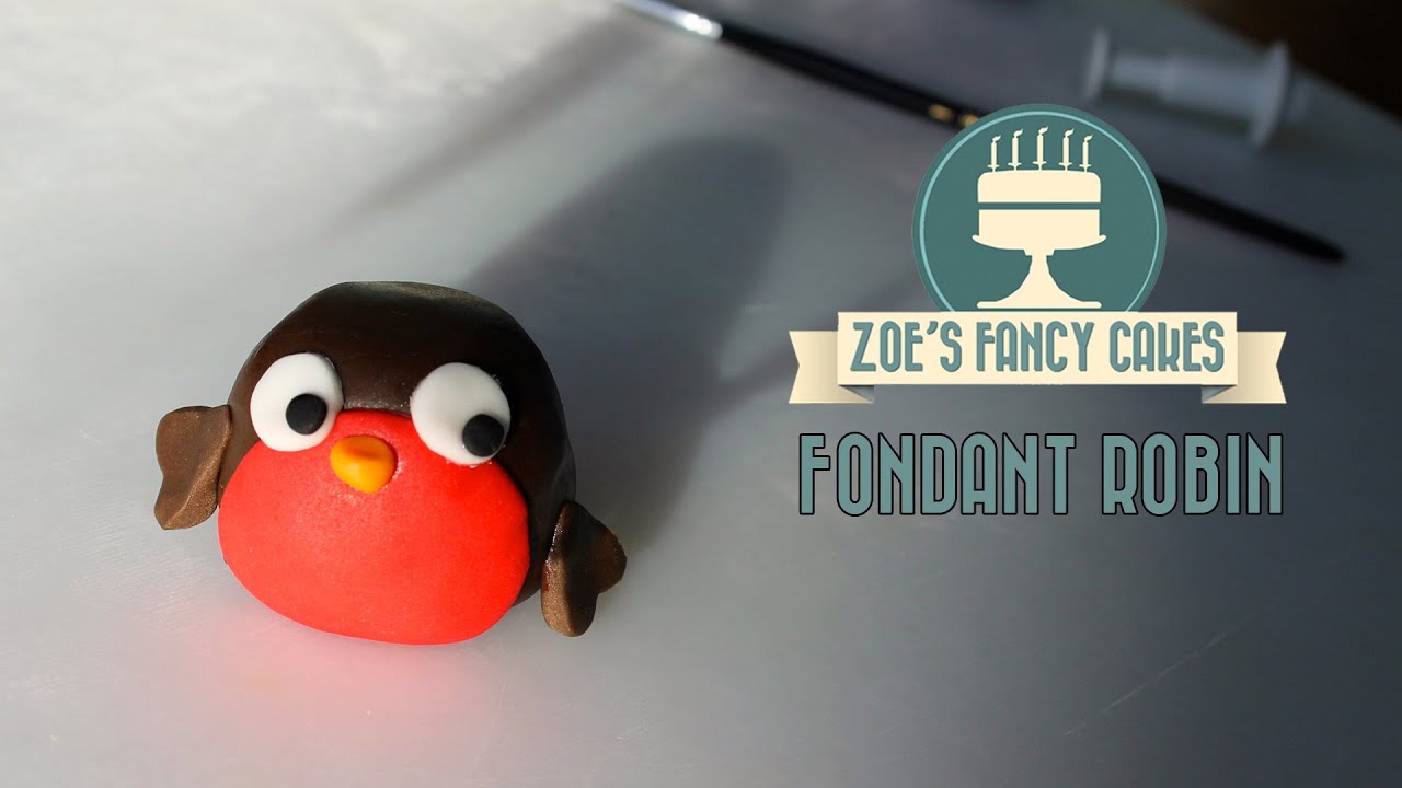 Fondant Robin Christmas Cake Topper Cake Decorating Tutorials How