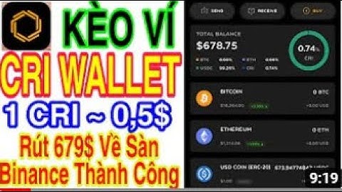 HƯỚNG DẪN RÚT CRI WALLET VỀ TÀI KHOẢN
