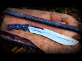 Forging a RECURVE CHOPPER from a HUGE piece of rebar: PART 2 FINISHED!!