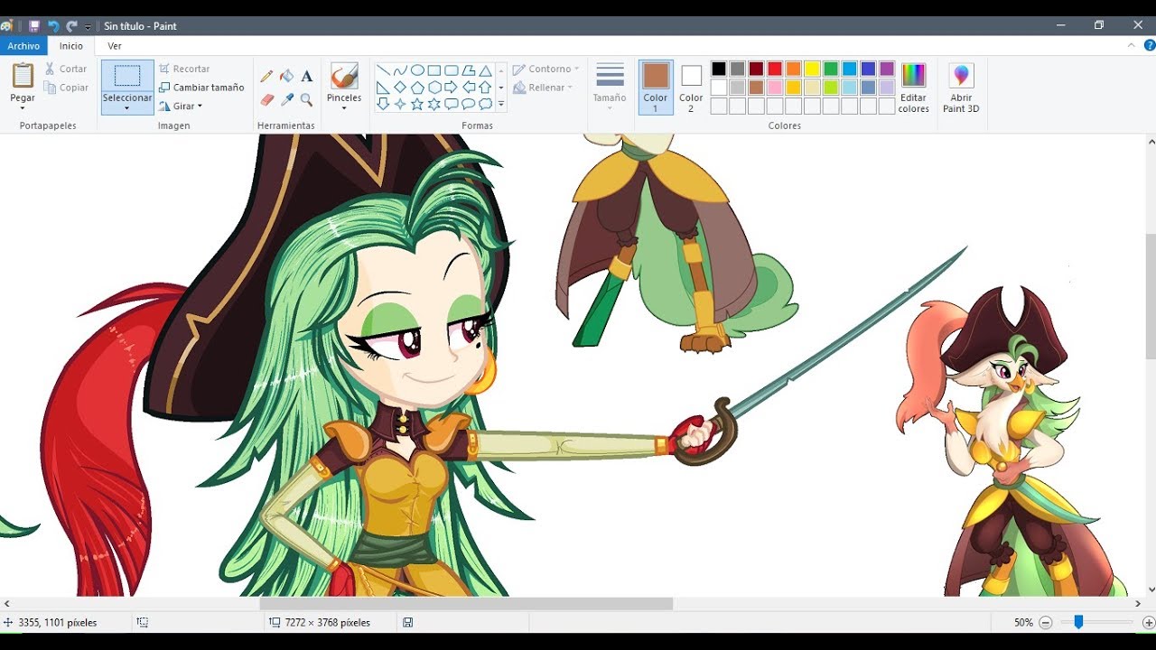 【MLP SPEEDPAINT】💛💚 Captain Celaeno — EG!!! 💛💚