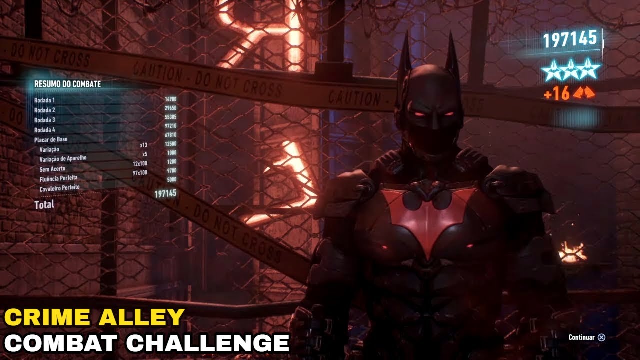 Batman Arkham Knight Crime Alley Combat Challenge YouTube