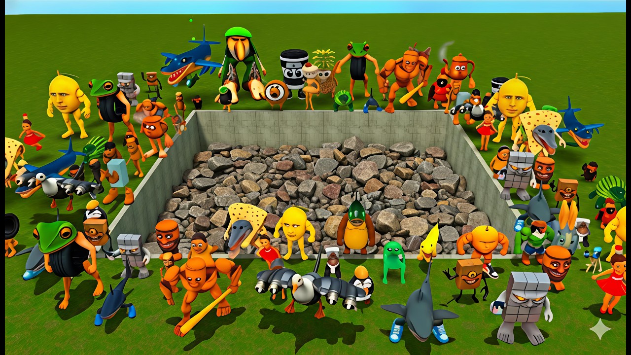 Spartan Kicking Brainrot Italian Memes in The Rocks Pit | Garry's Mod