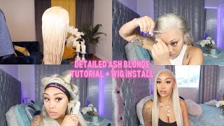 HOW TO ACHIEVE THE PERFECT ASH BLONDE | Melted HD Lace Wig Install ft Yolissa Hair
