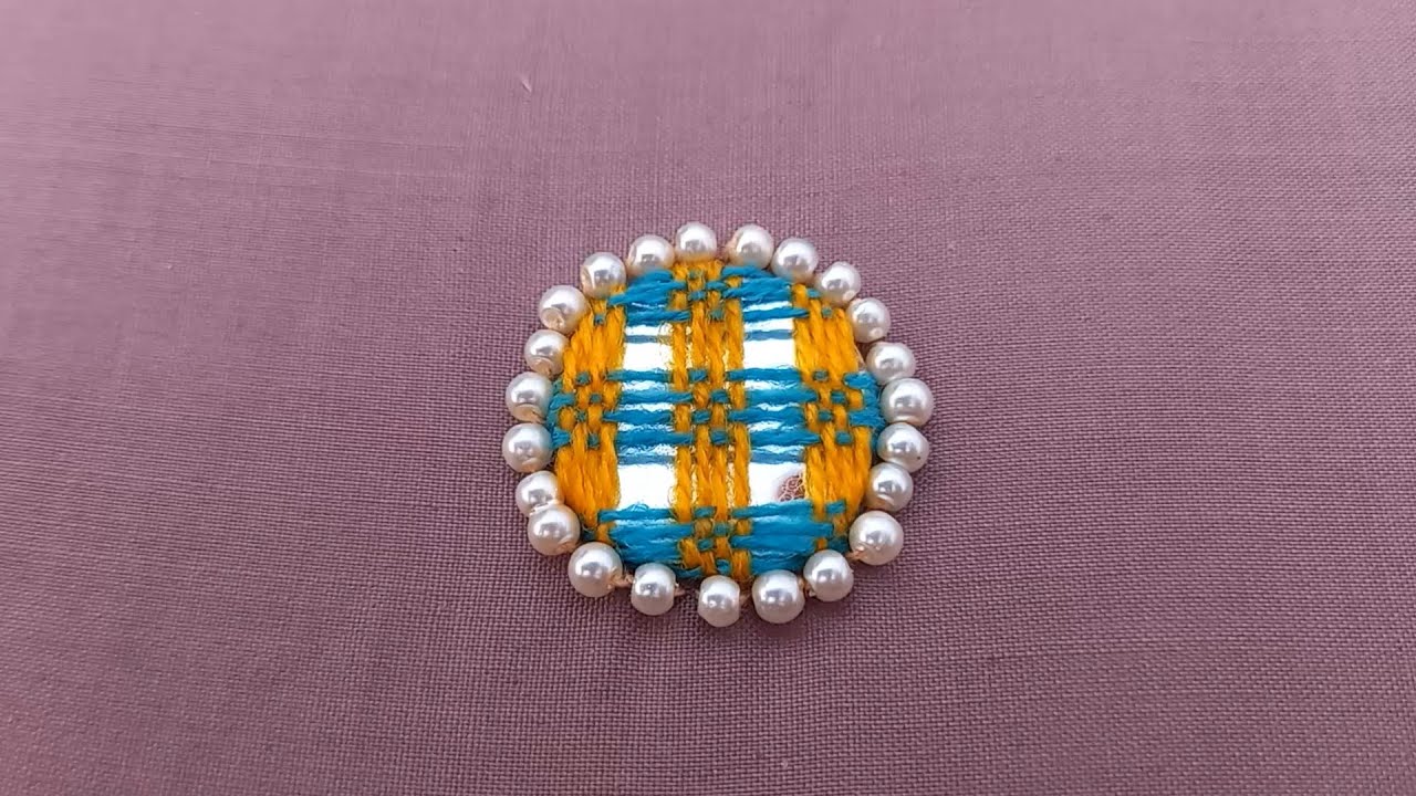 New Mirror Work with Beads Embroidery Design/Mirror Stitch