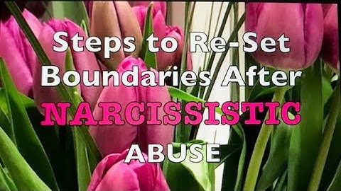 BOUNDARIES: Steps to Re-Setting After NARCISSISTIC ABUSE