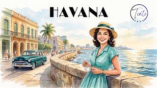 Golden Hour in 1940s Old HAVANA ☀️ Cuban Coffee Jazz & Soft Vocals screenshot 1