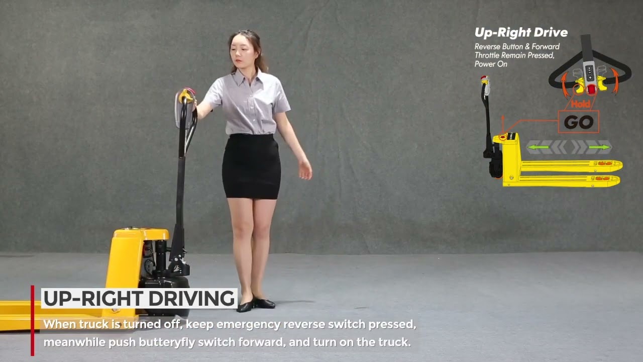 Elite E2000PTE Electric Pallet Truck: How To Use Upright Drive Smart Function and Resetting.