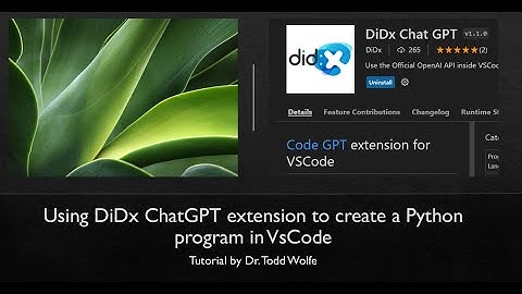 How to use ChatGPT in VsCode to create a Python program in seconds (DiDx extension)