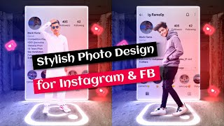 Ho to edit stylish instagram Profile Wall Photo in Picsart | Viral Insta Pic Edit