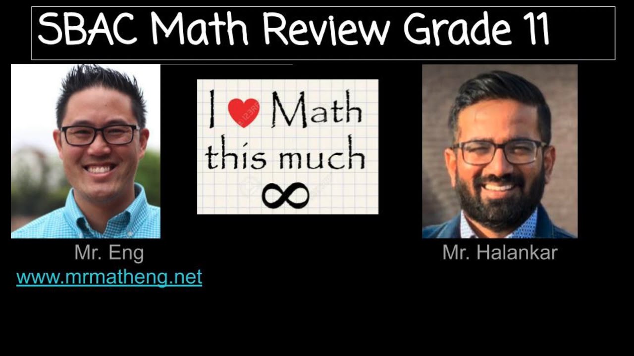 SBAC High School Math review:  grade 11 (2019 Release Questions)