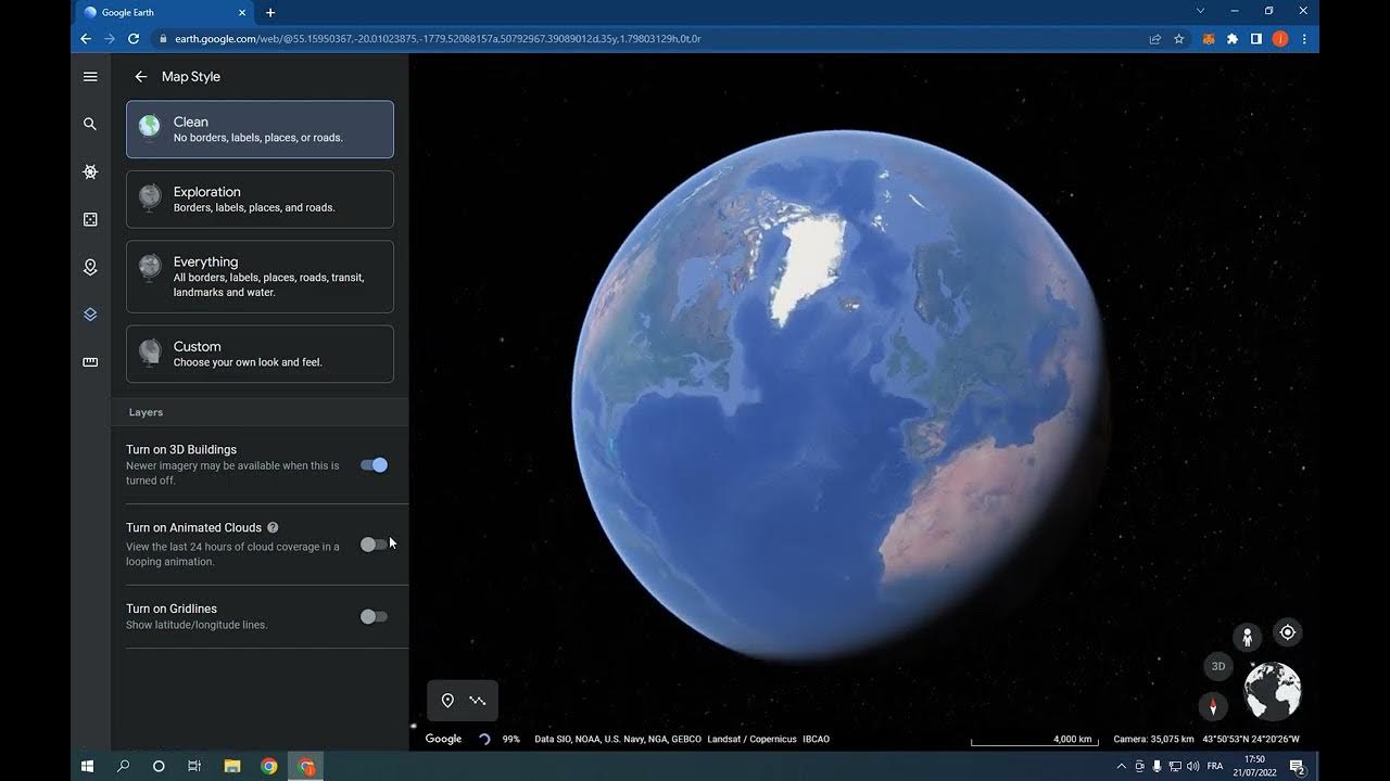How To Manage And Change Map Style on Google Earth YouTube