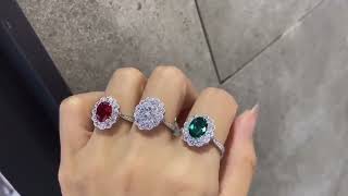 Ring（Moissanite，lab grown ruby，lab grown emerald）