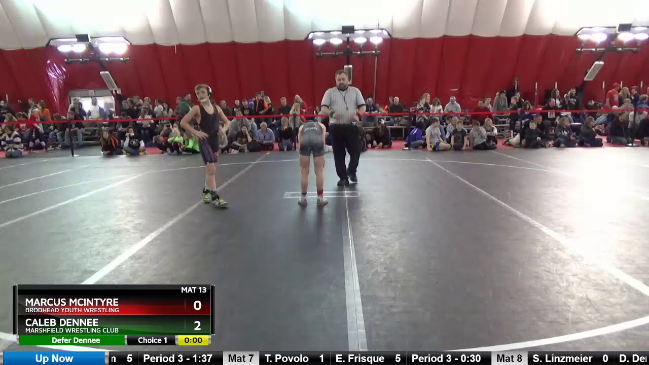 Novice 86 Marcus McIntyre Brodhead Youth Wrestling Vs Caleb Dennee