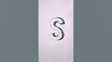 3D Drawing letter S #viral #draw #3d #art #calligraphy #shots