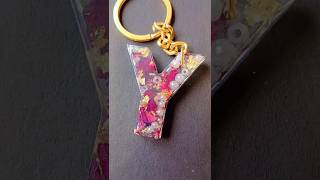 resin keychain rose pressure  keychain stylish handmade alphabetgifts for handmade lovers#shortvideo