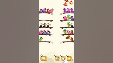 bird sort color Gameplay Walkthrough #viral bird sort color #shors