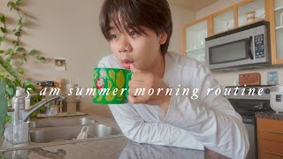 my 5 AM summer morning routine (relaxing) ✨🌞🌻