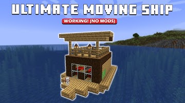 How to Make Moving Ship in Minecraft (Bedrock/PE/Java) | Working Boat Minecraft