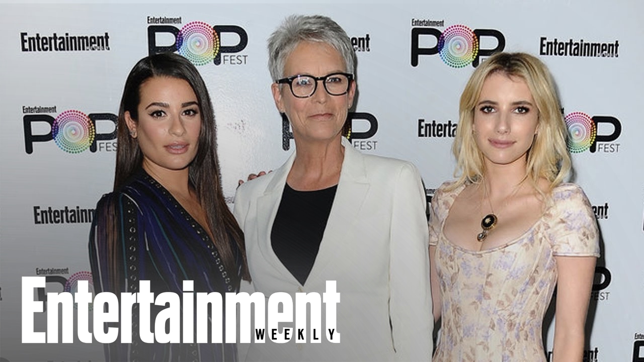 Scream Queens Lea Michele Emma Roberts On Jamie Lee Curtis More