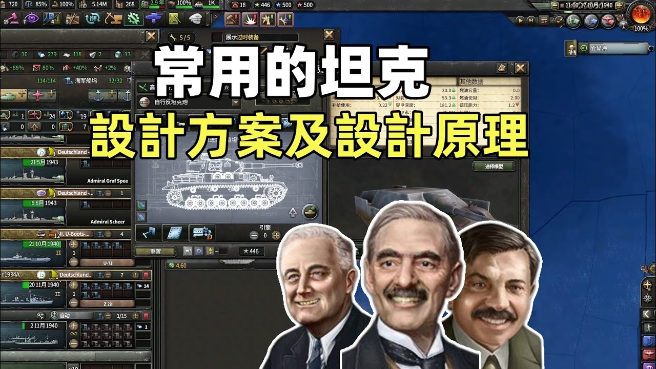 鋼鐵雄心4：坦克的設計方案及設計原理