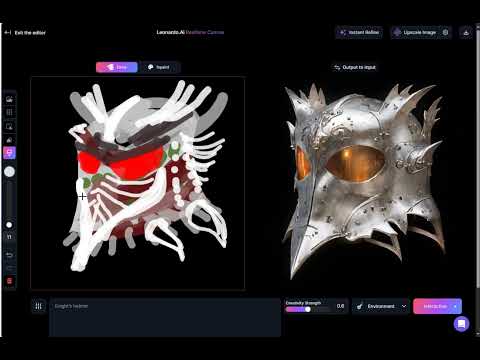 видео: leonardo. ai рисуем шлем в стиле Fantasy