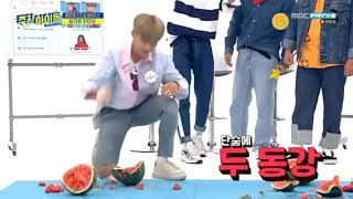 Ateez Jongho Breaking A Watermelon