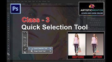 Adobe Photoshop for Beginners | Quick Selection Tool | Class 3 Urdu / Hindi