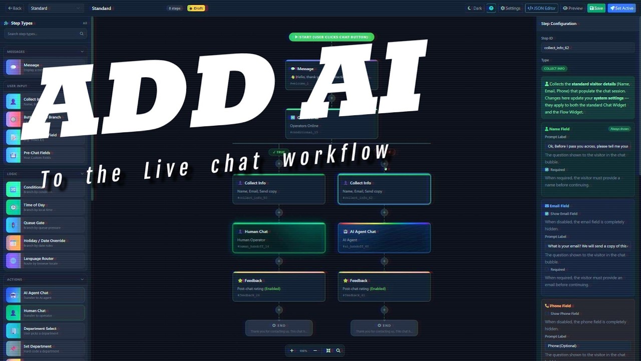 How to Add AI to Your Live Chat (24/7 Hybrid Chat Workflow) - YouTube