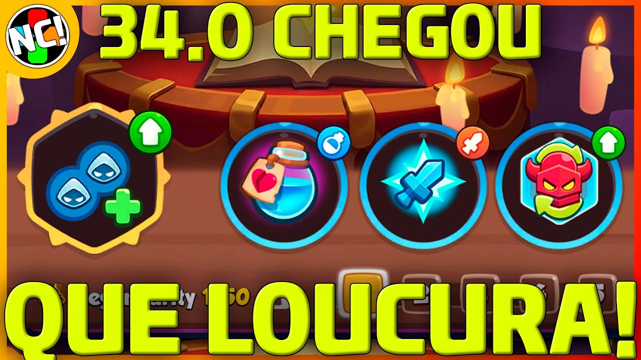 A 34.0 CHEGOU E ESTÁ INSANA!!!!!!!!!!!!!!!!!! | Rush Royale | Gameplay português PT-BR