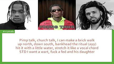 Young Thug - The London ft. J. Cole & Travis Scott ( LYRICS/ COLOR )