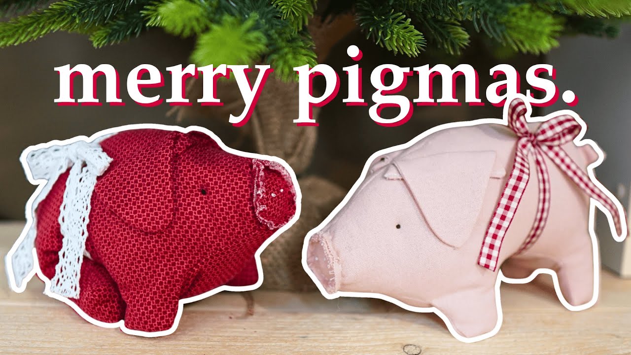 Проведите уютный вечер за шитьём вместе со мной | Рождественские поросята в стиле Maileg